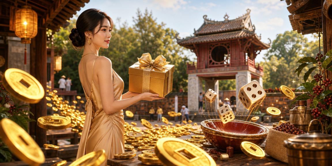 Người dùng tại Hà Nội chơi tài xỉu xúc xắc với ly cà phê trên bàn, không khí thư giãn buổi tối