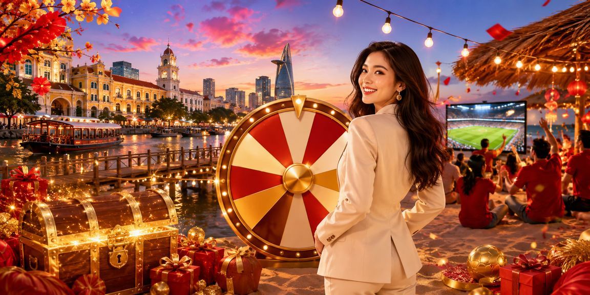 Bàn roulette được trang trí theo phong cách lễ hội Tết tại TP.HCM
